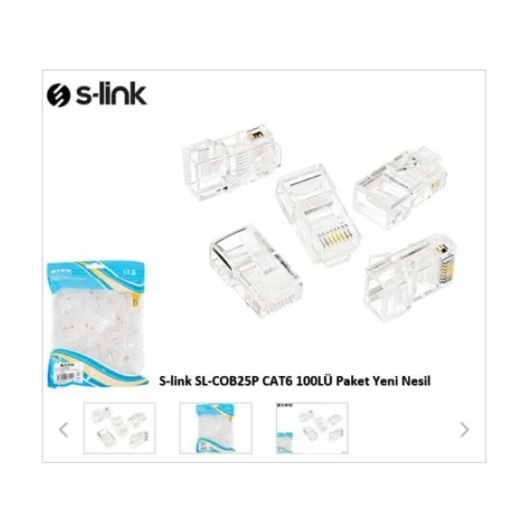S-Link Sl-Cob25p 100'lü Rj45 Konnektör - Görsel 4