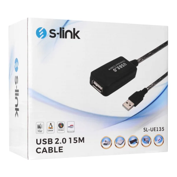 S-Link Sl-Ue135 15 M USB 2.0 Uzatma Kablosu - Görsel 5
