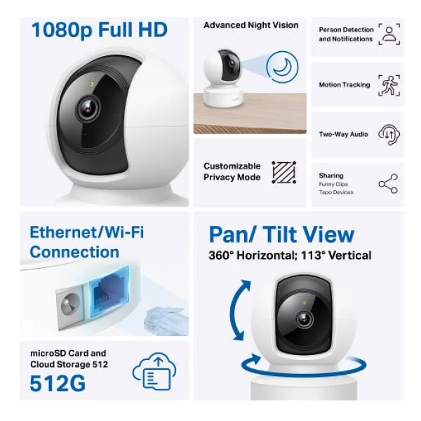 Tp-Link Tapo C202 Full HD Gece Görüşlü Ip Wi-Fi Güvenlik Kamerası - Görsel 5