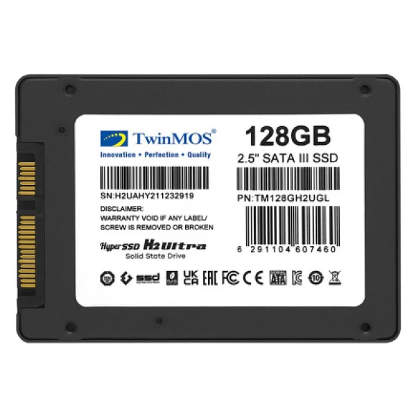 Twinmos 128GB 580/550Mb/s 2.5'' SATA3 SSD TM128GH2UGL 3D-Nand - Görsel 7
