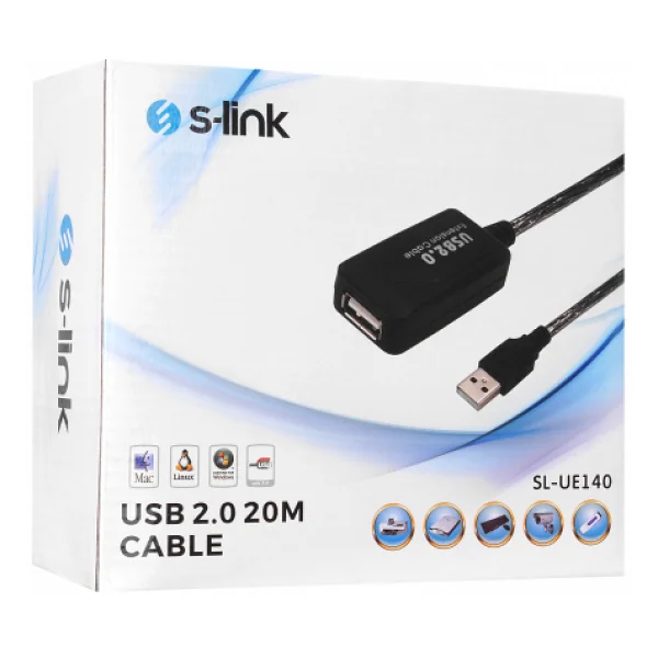 S-Link Sl-Ue140 20 M USB 2.0 Uzatma Kablosu - Görsel 5