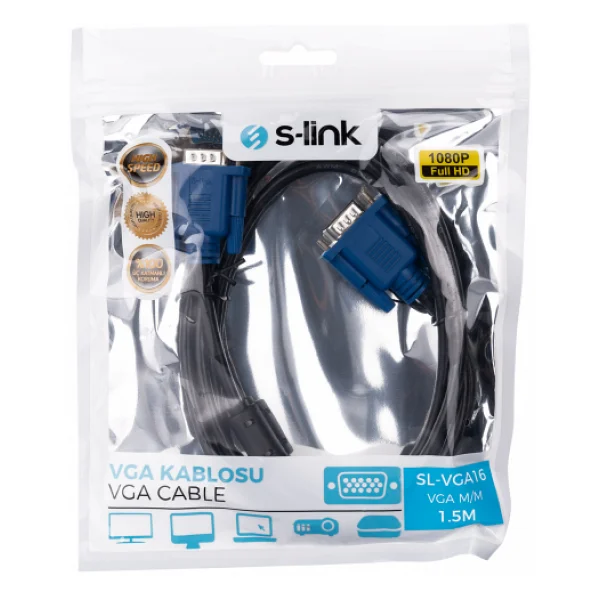 S-Link Sl-Vga16 1.5 M Vga Kablo - Görsel 6