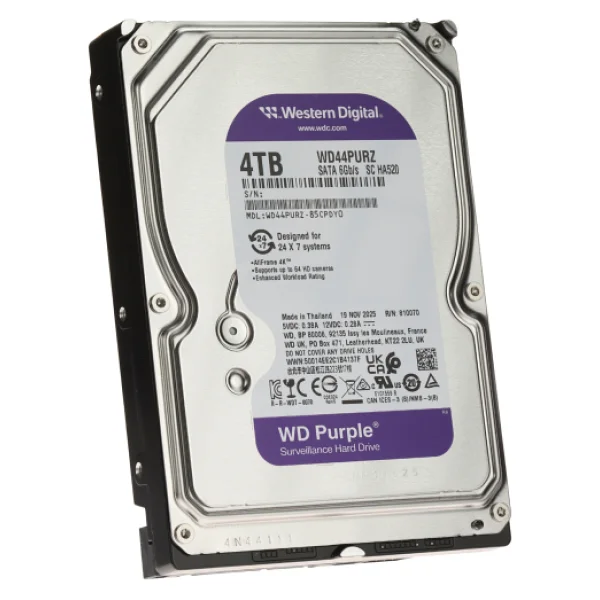 Western Digital Purple Wd44purz Sata 3.0 5400 Rpm 3.5" 4 TB Harddisk - Görsel 2