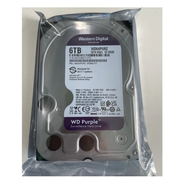 Western Digital Purple Wd64purz Sata 3.0 5400 Rpm 3.5" 6 TB Harddisk - Görsel 4