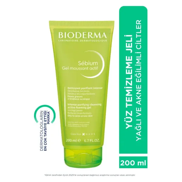 Bioderma Sebium Foaming Gel Active 200 Ml Yüz Temizleme Jeli - Görsel 3