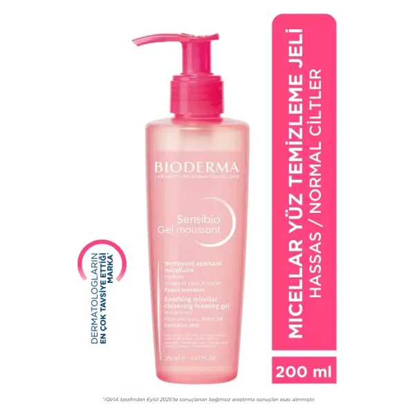 Bioderma Sensibio Foaming Gel 200 Ml Yüz Temizleme Jeli - Görsel 2