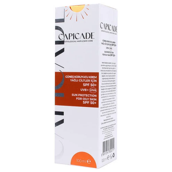 Capicade Yağlı Ciltler İçin 100 Ml 50 Faktör Güneş Kremi - Görsel 3