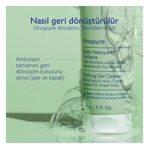 Caudalie Vinopure Purifying 150 Ml Yüz Temizleme Jeli - Görsel 4