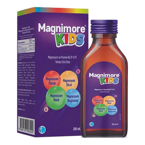 Magnimore Kids Magnezyum Vitamin B6 200 ml Şurup - Görsel 3