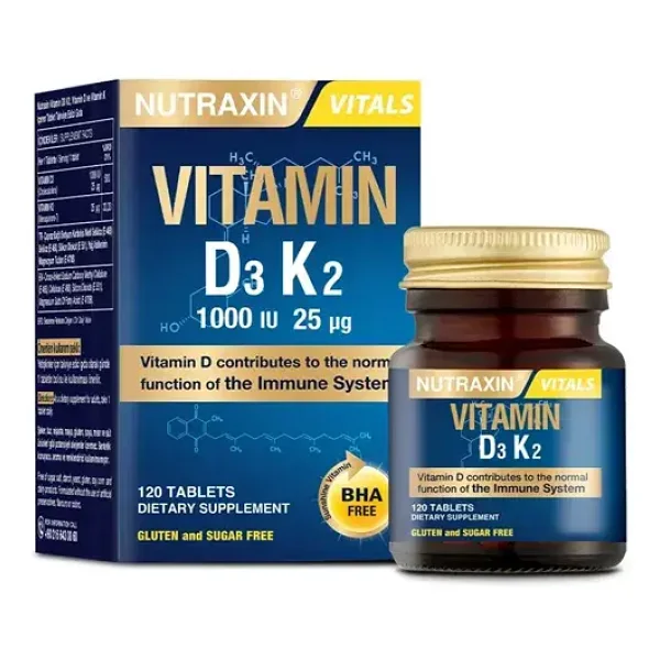 Nutraxin Vitamin D3 K2 120 Tablet - Görsel 7