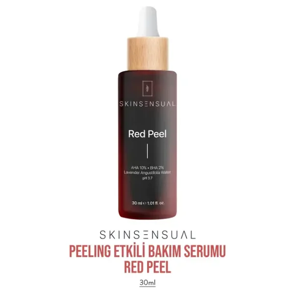 Skin Sensual Red Peel Aha Bha Kırmızı Peeling Etkili 30 Ml Yüz Serumu - Görsel 2