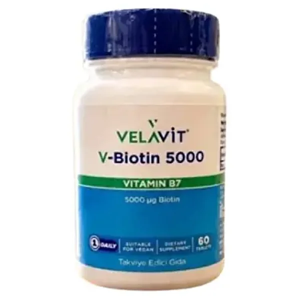 Velavit V-Biotin Plus 5000 Mcg 60 Tablet - Görsel 3
