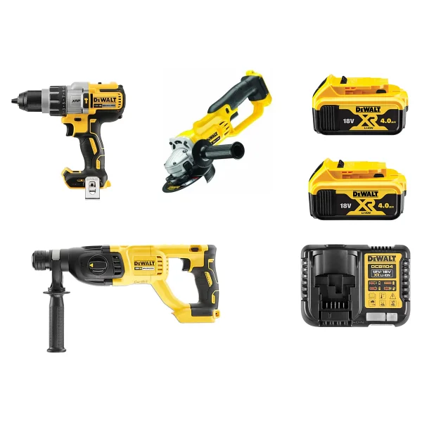 Dewalt DCD996NT + DCG412 NT + DCH133NT + 2X4 Ah Akü + 1 X Dolum Cihazı - Görsel 8