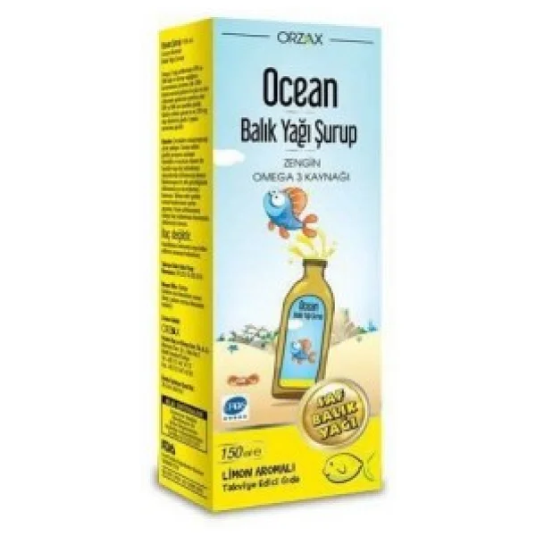 Ocean Limon Aromalı Balık Yağı 150 ml Şurup - Görsel 9