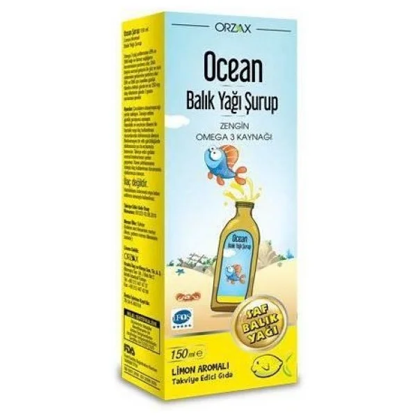 Ocean Limon Aromalı Balık Yağı 150 ml Şurup - Görsel 10