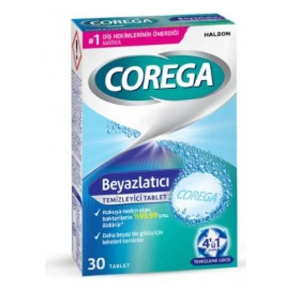Corega Beyazlatıcı 30'lu Protez Temizleme Tableti - Görsel 10