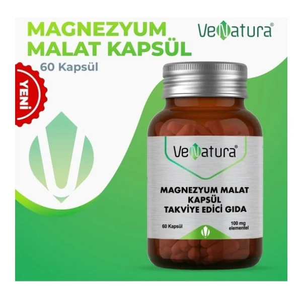 Venatura Magnezyum Malat 100 mg 60 Kapsül - Görsel 5