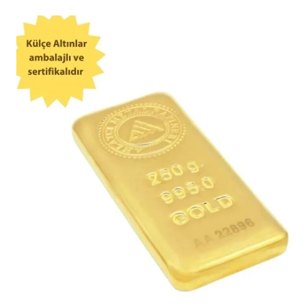 250 Gr 24 Ayar Külçe Altın - Görsel 2