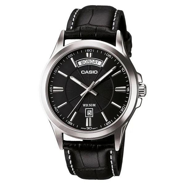 Casio Standart Mtp-1381l-1avdf Deri Kordon Siyah Erkek Kol Saati - Görsel 2