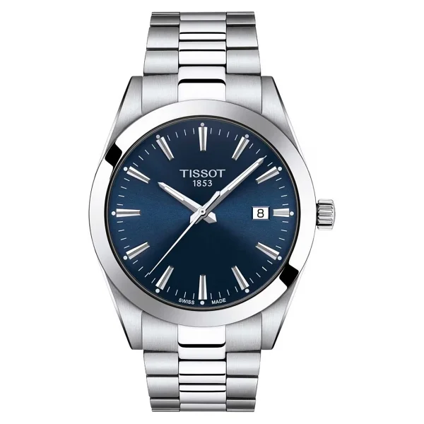 Tissot Gentleman T127.410.11.041.00 Çelik Kordon Mavi Erkek Kol Saati - Görsel 2