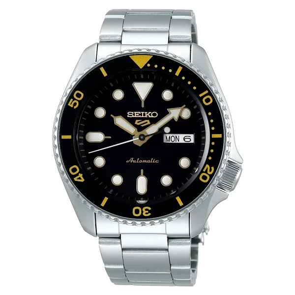 Seiko 5 Sports Skx Srpd57k Çelik Kordon Siyah-Sarı Erkek Kol Saati - Görsel 2