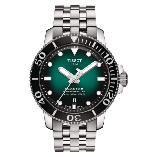 Tissot Seastar 1000 Powermatic 80 T120.407.11.091.01 Çelik Kordon Yeşil Erkek Kol Saati - Görsel 2