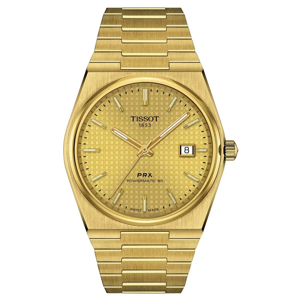 Tissot Prx Powermatic 80 T137.407.33.021.00 Çelik Kordon Gold Erkek Kol Saati - Görsel 5