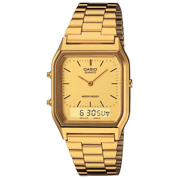 Casio Standart Aq-230ga-9dmq Çelik Kordon Altın Kol Saati - Görsel 2
