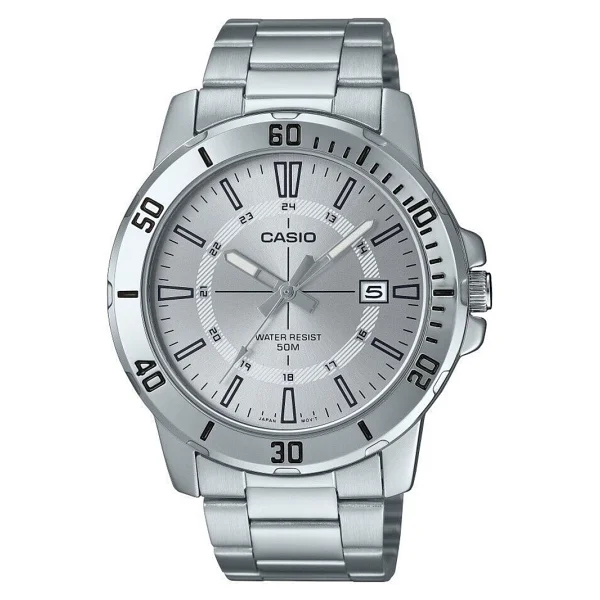 Casio Standart Mtp-Vd01d-7cvudf Çelik Kordon Gri Erkek Kol Saati - Görsel 2