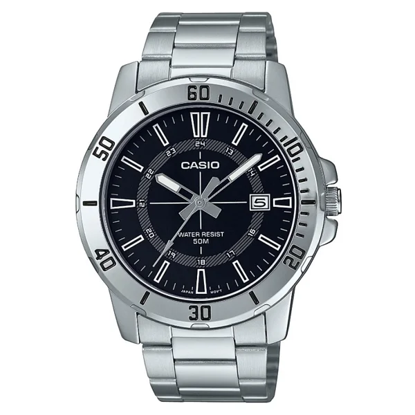Casio Standart Mtp-Vd01d-1cvudf Çelik Kordon Siyah-Beyaz Erkek Kol Saati - Görsel 2