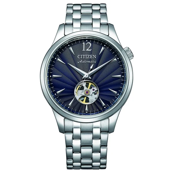 Citizen Automatico Nh9131-73l Çelik Kordon Mavi Erkek Kol Saati - Görsel 2