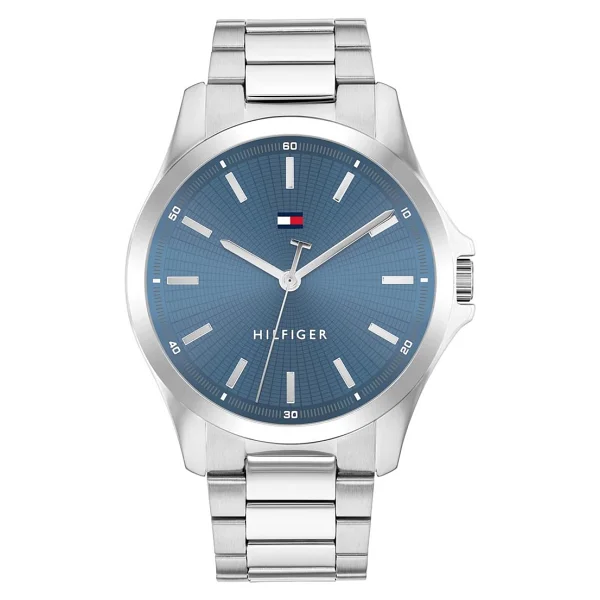 Tommy Hilfiger Bruce Th1710670 Çelik Kordon Gümüş-Mavi Erkek Kol Saati - Görsel 9