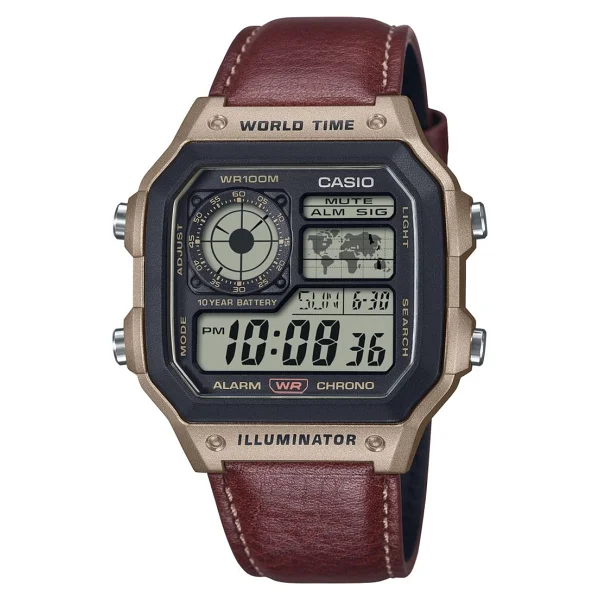 Casio Standart Ae-1200whl-5avdf Deri Kordon Erkek Kol Saati - Görsel 2