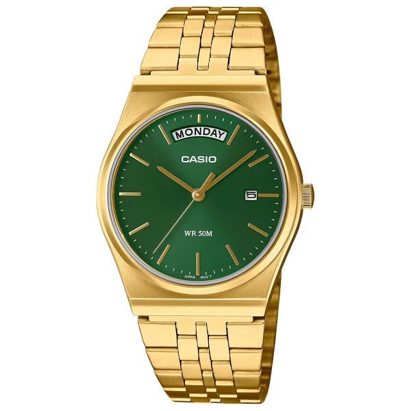 Casio Standart Mtp-B146g-3avdf Altın-Yeşil Erkek Kol Saati - Görsel 2