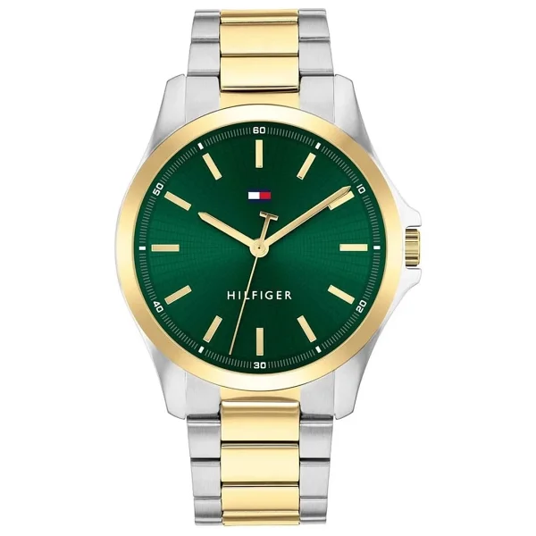 Tommy Hilfiger Bruce Th1792192 Çelik Kordon Altın-Yeşil Erkek Kol Saati - Görsel 2