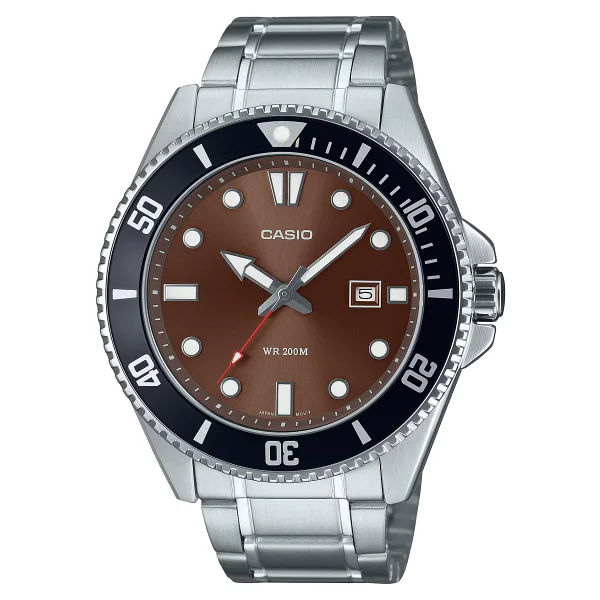 Casio Standart Mdv-107d-5avdf Siyah-Kahverengi Erkek Kol Saati - Görsel 2