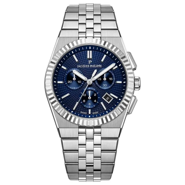 Jacques Philippe Virtus Chrono Jpqgc1051336 Lacivert Erkek Kol Saati - Görsel 2