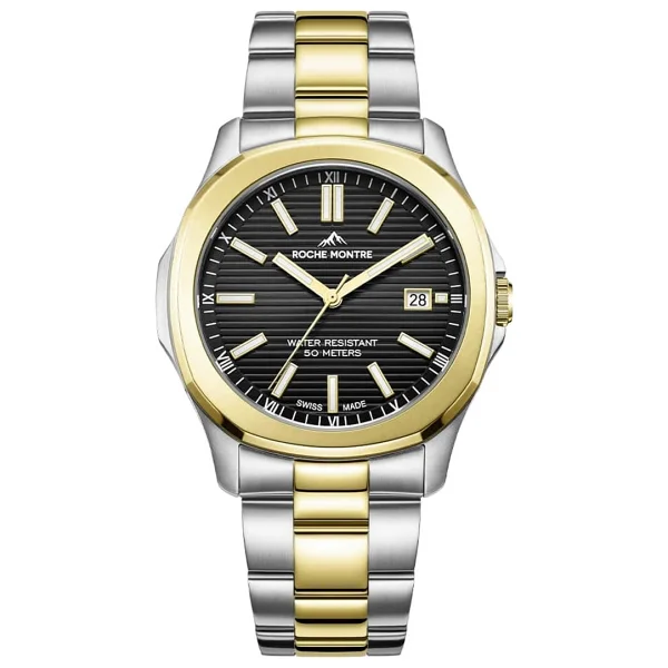 Roche Montre Rmg6005-05 Altın-Siyah Erkek Kol Saati - Görsel 2