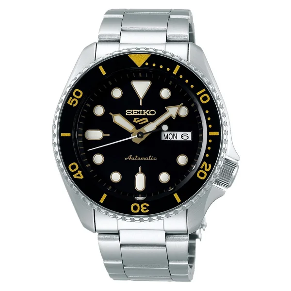 Seiko 5 Sports Skx Srpd57k Çelik Kordon Siyah-Sarı Erkek Kol Saati - Görsel 4
