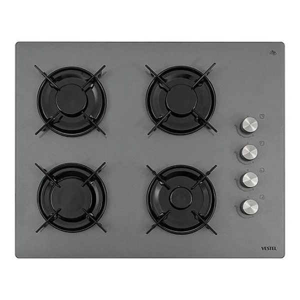Vestel Ao-65104 G-Dg-T Gri Ankastre Cam Ocak - Görsel 3