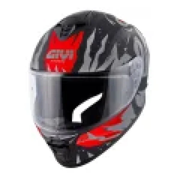Givi 50.X Sharkbite Mat Siyah Gri Kırmızı Full Face Motor Kaskı - Görsel 2