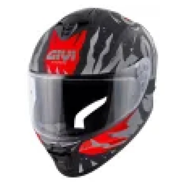 Givi 50.X Sharkbite Mat Siyah Gri Kırmızı Full Face Motor Kaskı