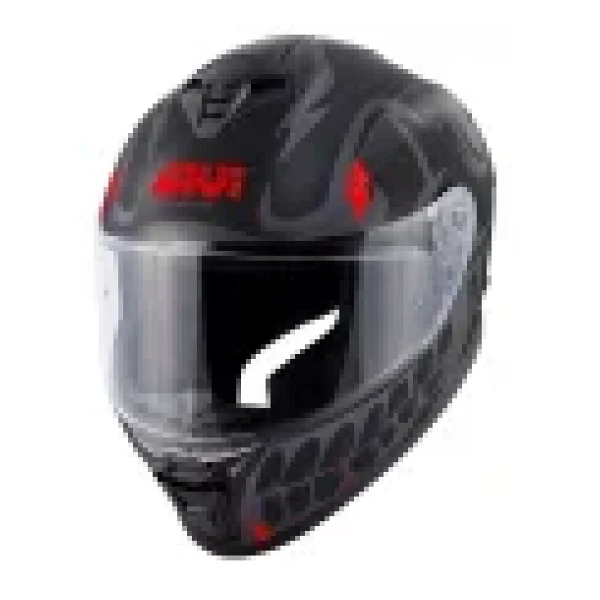 Givi 50.X Bones Mat Siyah Kırmızı Full Face Motor Kaskı - Görsel 2