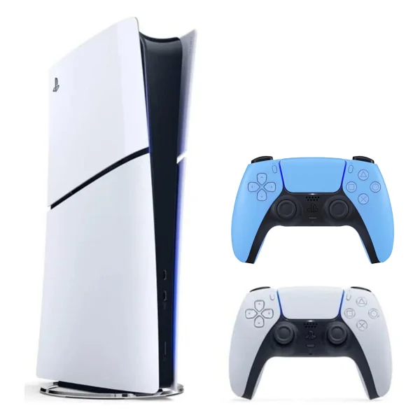 Sony Playstation 5 PS5 Slim Digital Edition + 2.Kol Dualsense Wireless Kol - Starlight Blue (İthalatçı Garantili) - Görsel 2