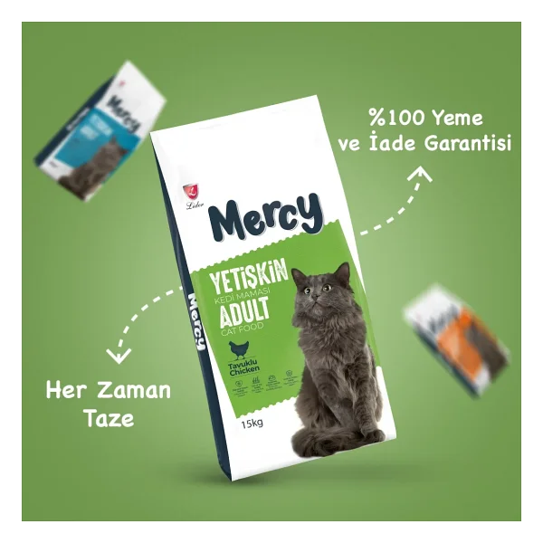 Mercy Tavuklu 15 kg Yetişkin Kedi Maması - Görsel 4