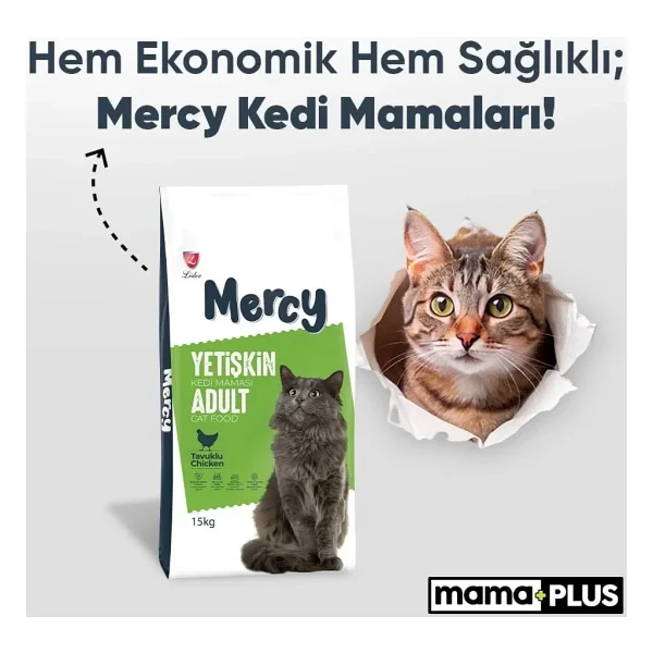 Mercy Tavuklu 15 kg Yetişkin Kedi Maması - Görsel 6