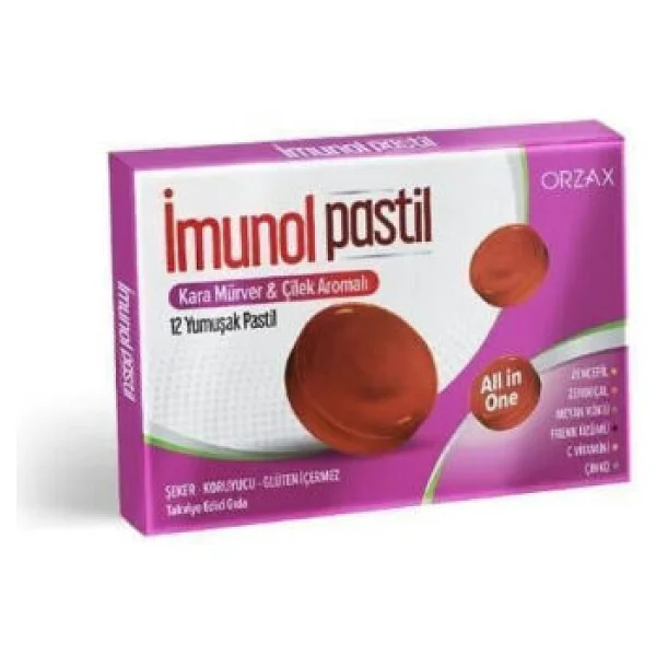 İmunol Kara Mürver Ve Çilek Aromalı 12'li Pastil - Görsel 7