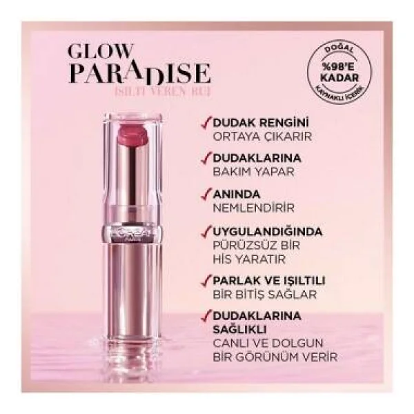 L'oreal Paris Glow Paradise Işıltı Veren Stick Ruj - Görsel 6