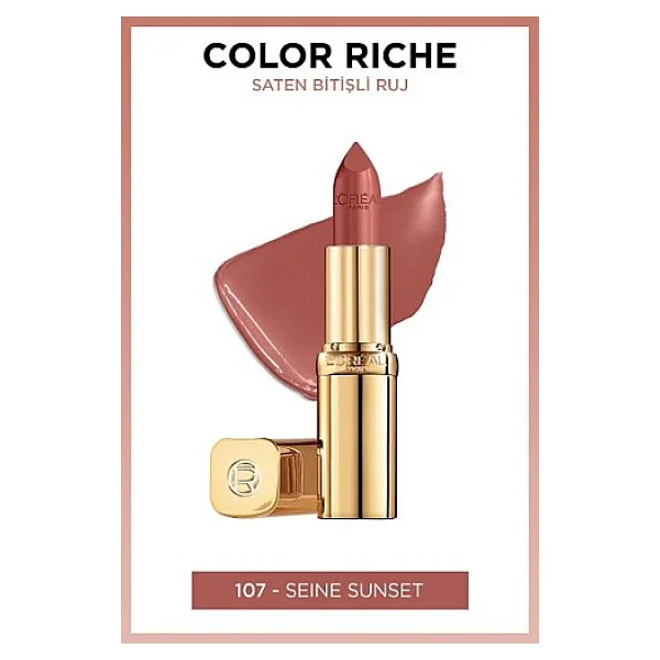 L'oreal Paris Color Riche Saten Bitişli 107 Seine Sunset Stick Ruj - Görsel 3