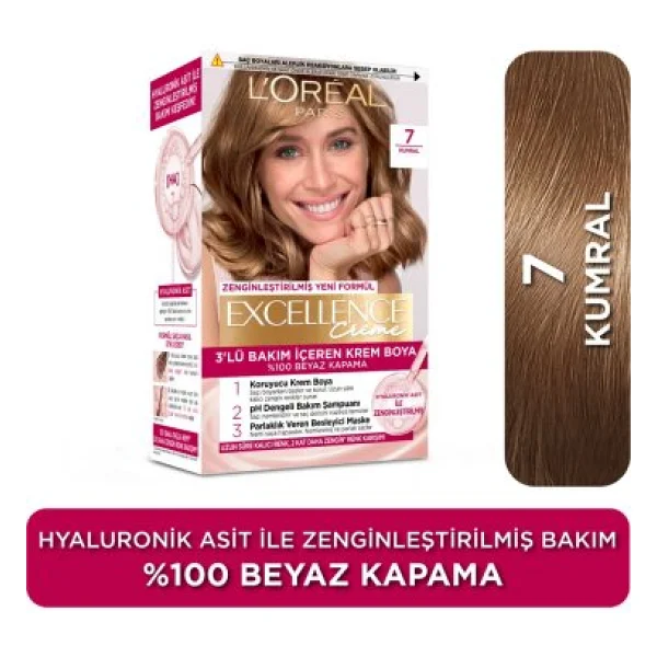L'oreal Paris Excellence Creme 7 Kumral Saç Boyası - Görsel 5